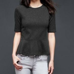 Gap Heather Grey peplum top